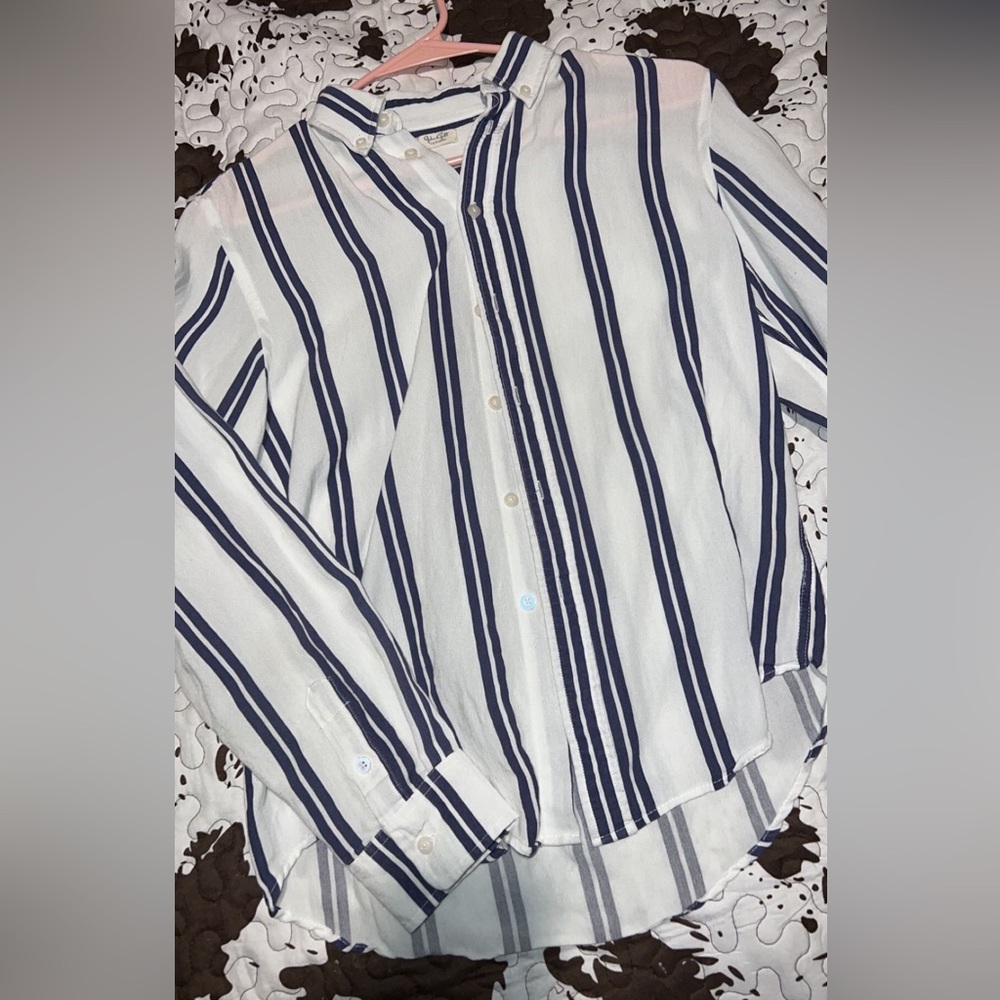 Blue & White button up!